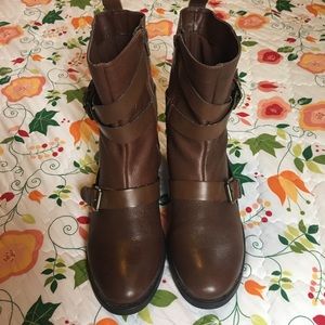 Nine West brown leather boots